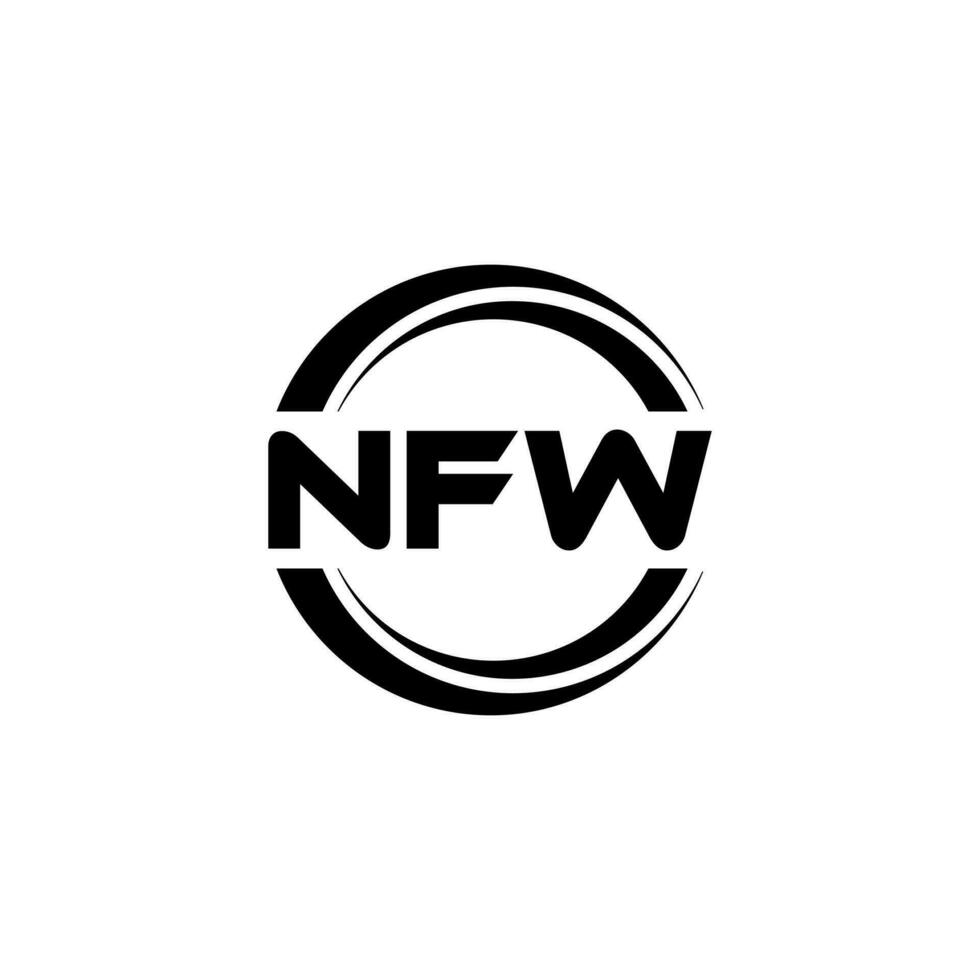 nfw logotyp design, inspiration för en unik identitet. modern elegans och kreativ design. vattenmärke din Framgång med de slående detta logotyp. vektor