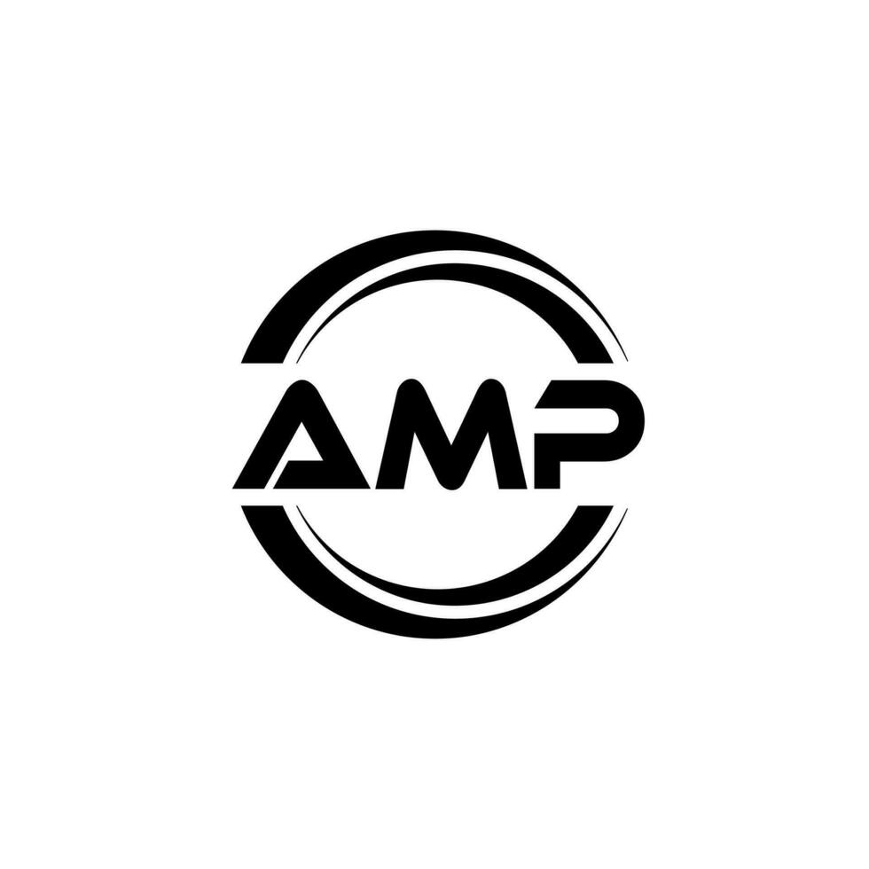 amp logotyp design, inspiration för en unik identitet. modern elegans och kreativ design. vattenmärke din Framgång med de slående detta logotyp. vektor