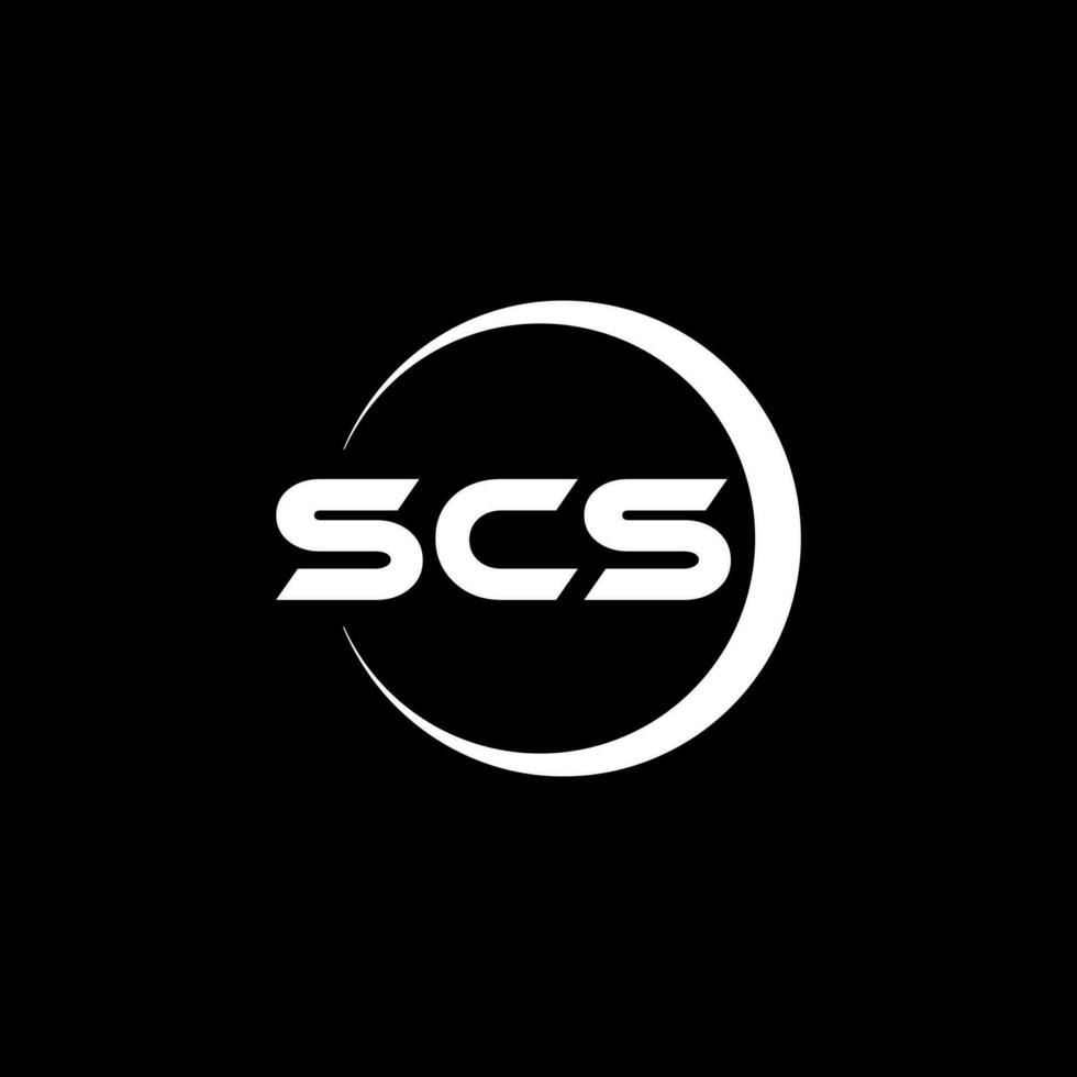 scs brev logotyp design i illustratör. vektor logotyp, kalligrafi mönster för logotyp, affisch, inbjudan, etc.