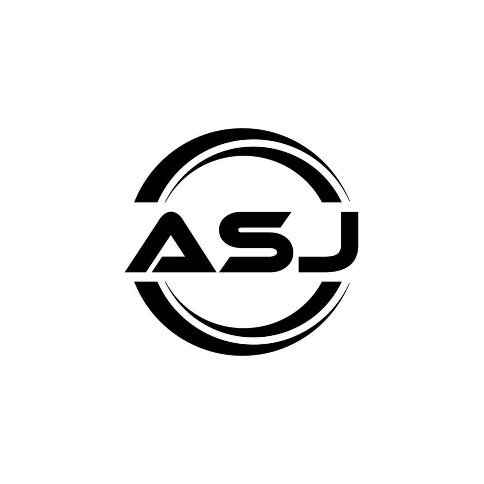 asj logotyp design, inspiration för en unik identitet. modern elegans och kreativ design. vattenmärke din Framgång med de slående detta logotyp. vektor