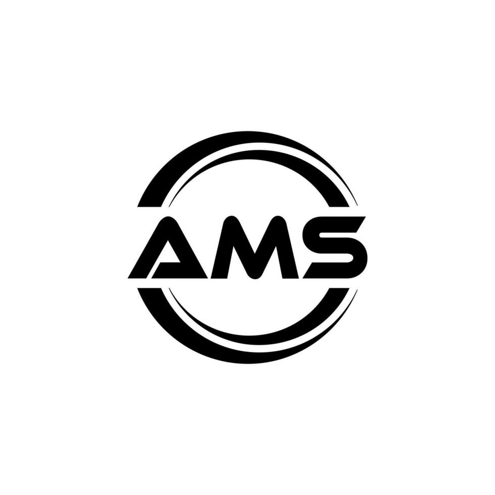 ams logotyp design, inspiration för en unik identitet. modern elegans och kreativ design. vattenmärke din Framgång med de slående detta logotyp. vektor