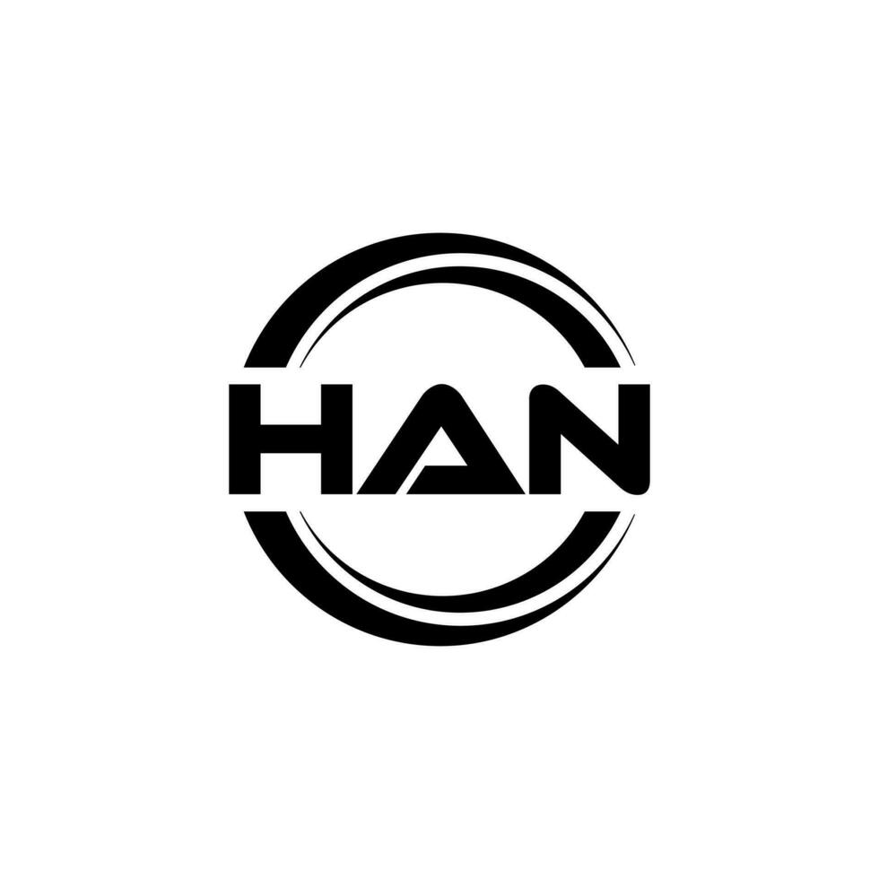 han logotyp design, inspiration för en unik identitet. modern elegans och kreativ design. vattenmärke din Framgång med de slående detta logotyp. vektor