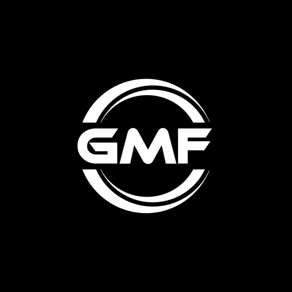 GMF-Brief-Logo-Design in Abbildung. Vektorlogo, Kalligrafie-Designs für Logo, Poster, Einladung usw. vektor