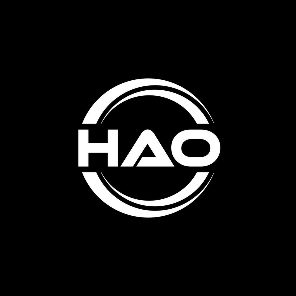 hao logotyp design, inspiration för en unik identitet. modern elegans och kreativ design. vattenmärke din Framgång med de slående detta logotyp. vektor