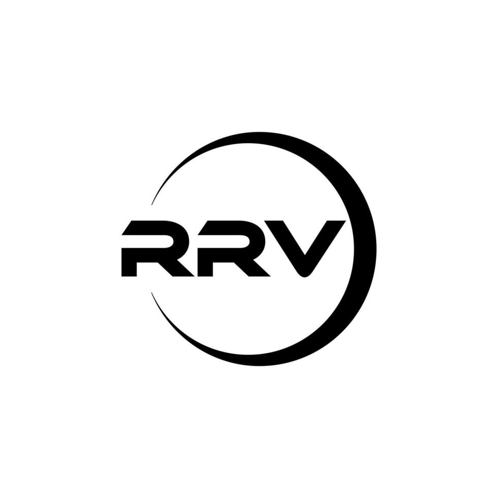 rrv brev logotyp design i illustration. vektor logotyp, kalligrafi mönster för logotyp, affisch, inbjudan, etc.