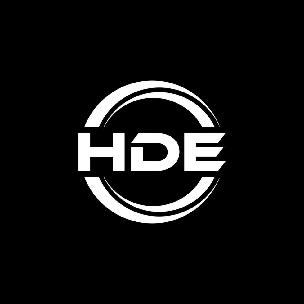 hde logotyp design, inspiration för en unik identitet. modern elegans och kreativ design. vattenmärke din Framgång med de slående detta logotyp. vektor