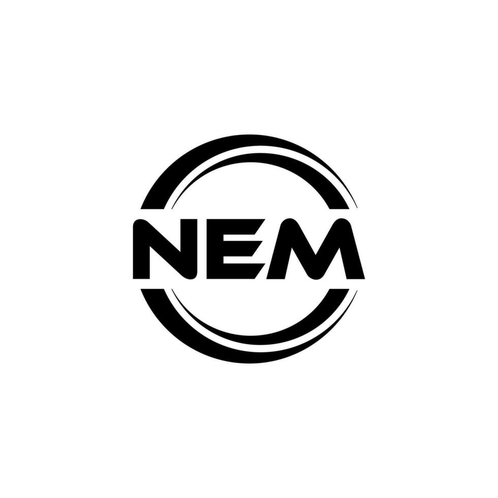 nem Logo Design, Inspiration zum ein einzigartig Identität. modern Eleganz und kreativ Design. Wasserzeichen Ihre Erfolg mit das auffällig diese Logo. vektor