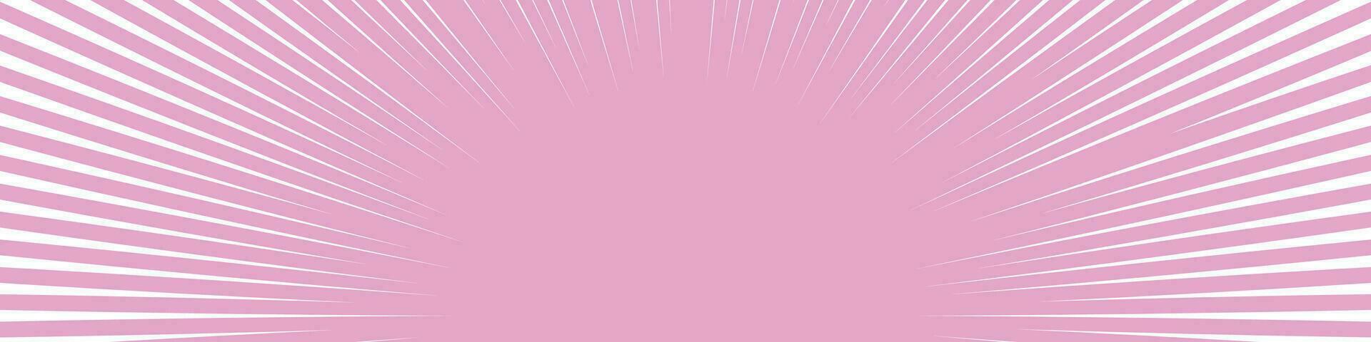 rosa radiell bakgrund med spiral mönster retro komisk skurar och godis poppar. krämig textur, årgång effekt. platt vektor illustration isolerat