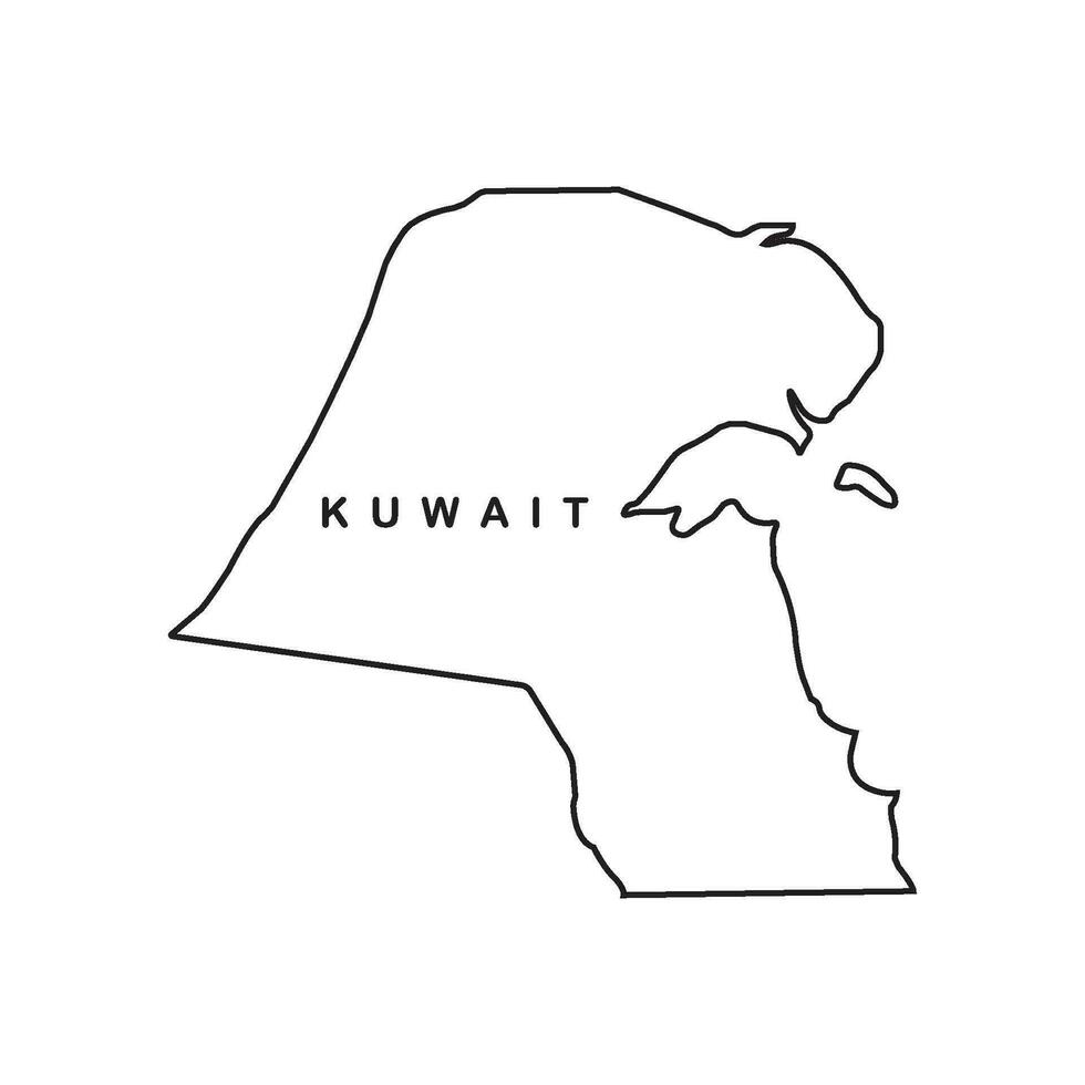 Kuwait Karte Symbol vektor