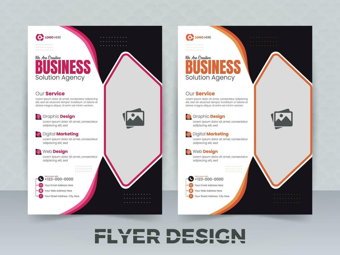 professionelle Business-Flyer-Design-Vorlage vektor