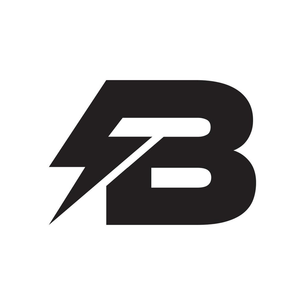 Brief b elektrisch Logo Konzept isoliert auf Weiß Hintergrund. vektor