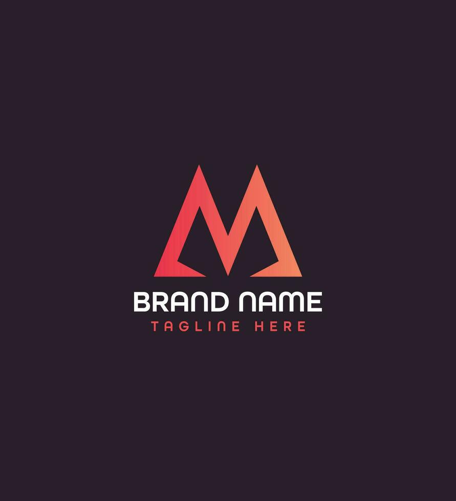 m modern Brief Logo Design Konzept vektor