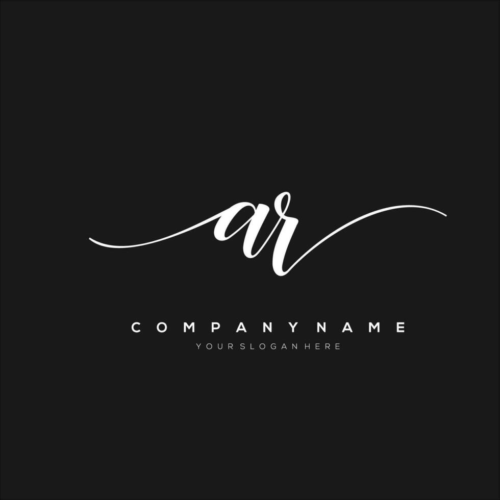 Initiale Brief ar Logo, Blume Handschrift Logo Design, Vektor Logo zum Frauen Schönheit, Salon, Massage, kosmetisch oder Spa Marke Kunst.