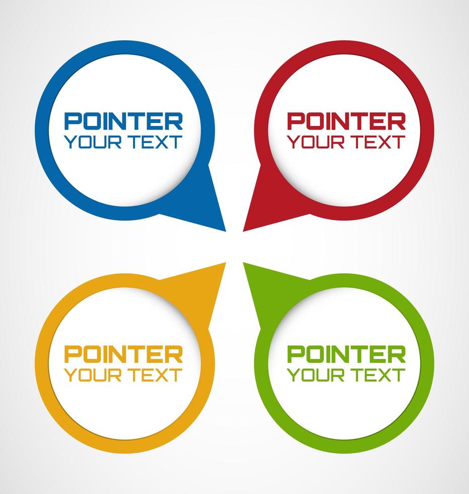 Set of Rounded Web pointers vektor