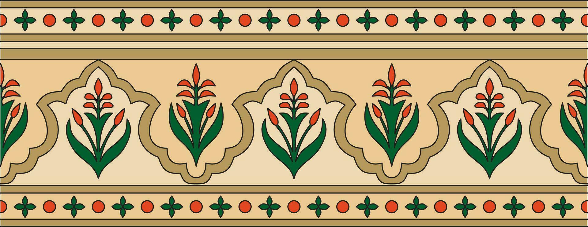 Vektor nahtlos National farbig Ornament von uralt Persien. iranisch ethnisch endlos Grenze, rahmen.