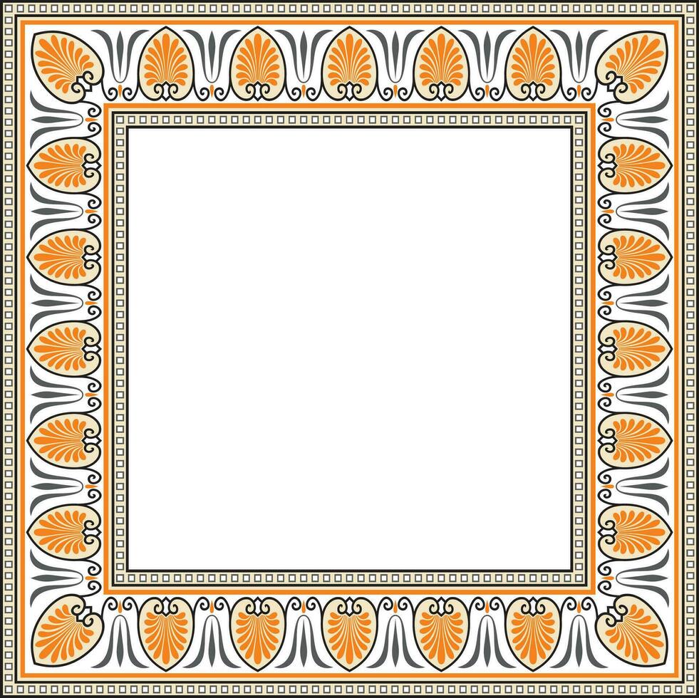 Vektor farbig Platz klassisch griechisch Ornament. europäisch Ornament. Grenze, Rahmen uralt Griechenland, römisch Reich