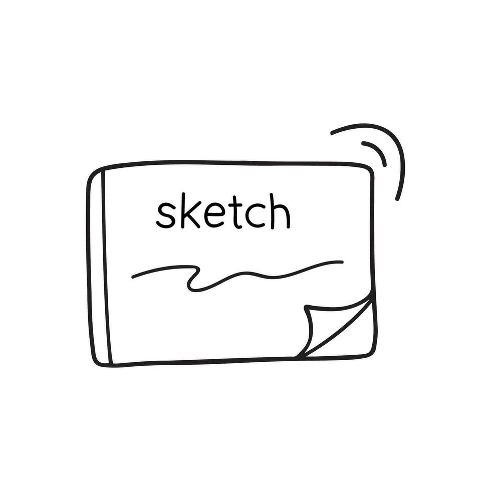 hand dragen skissbok vektor illustration.