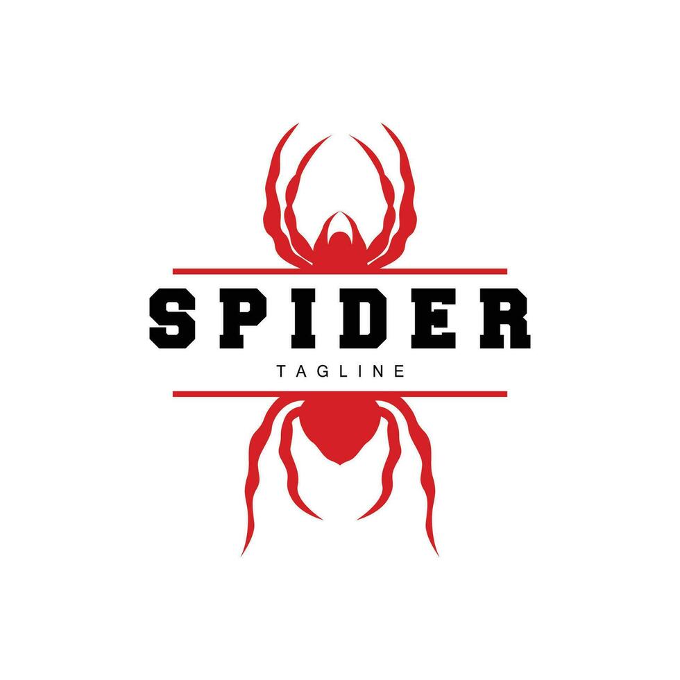 Spindel logotyp djur- insekt symbol design enkel silhuett illustration vektor