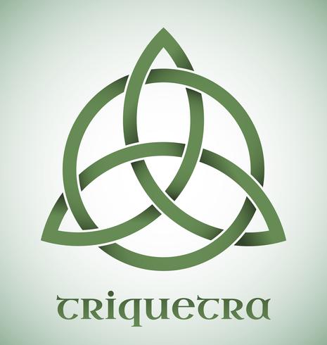 Triquetra-Symbol mit Farbverläufen vektor