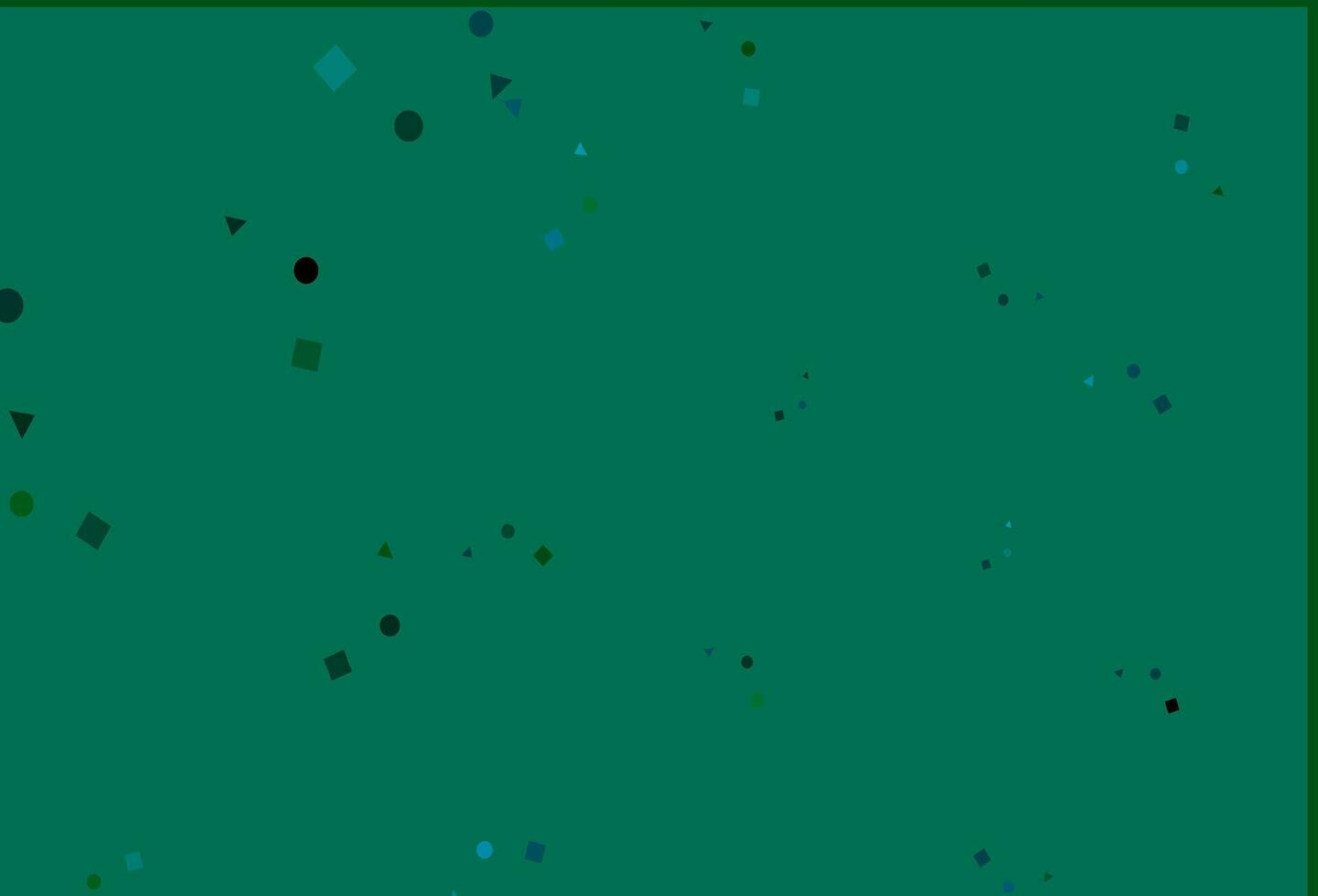 hellblaue, grüne Vektortextur im Poly-Stil mit Kreisen, Würfeln. vektor