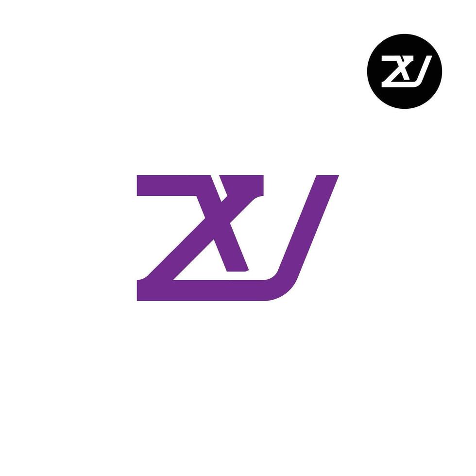 brev zv monogram logotyp design vektor
