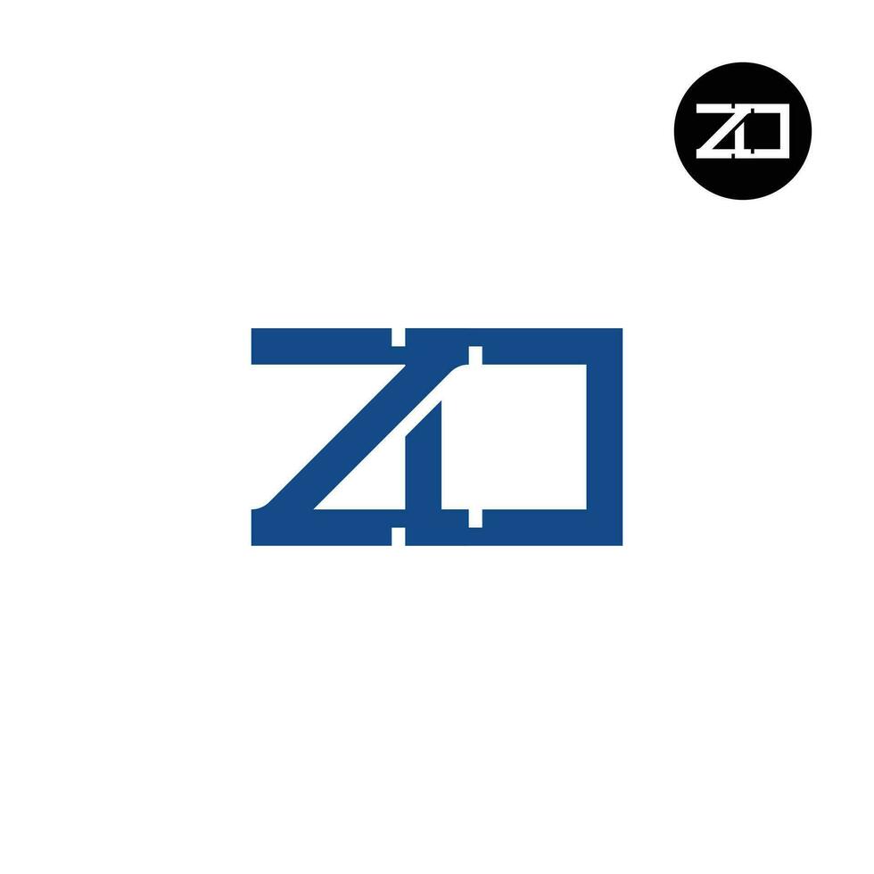 brev zo monogram logotyp design vektor