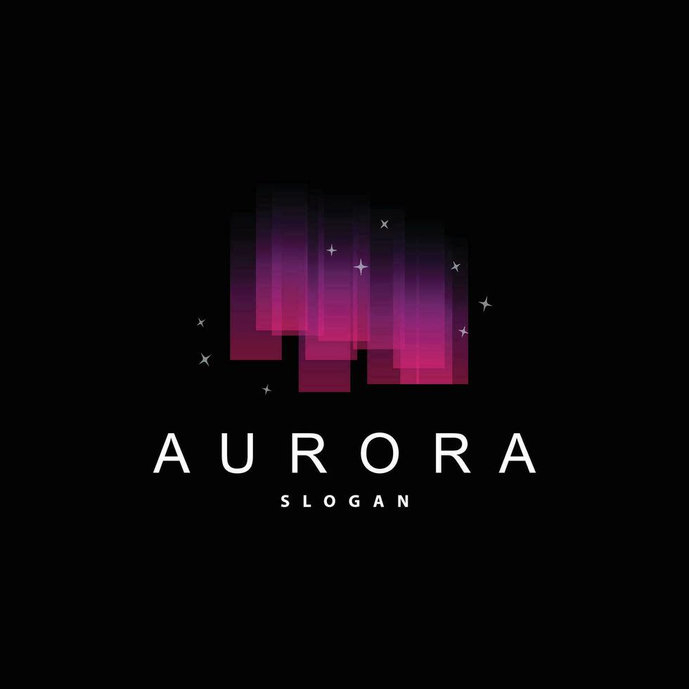 aurora logotyp, himmel se ljus vektor design, symbol mall illustration