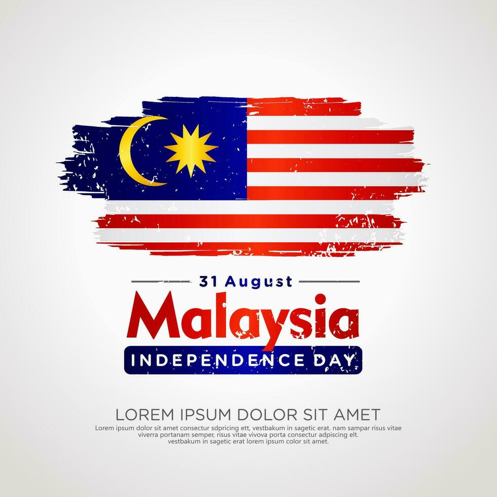Malaysia Unabhängigkeit Tag Vorlage vektor