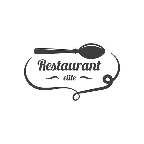 Restaurant Lablel. Lebensmittel-Service-Logo. vektor