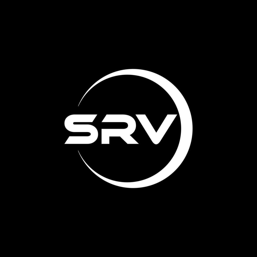 srv-Buchstaben-Logo-Design mit weißem Hintergrund im Illustrator. Vektorlogo, Kalligrafie-Designs für Logo, Poster, Einladung usw. vektor