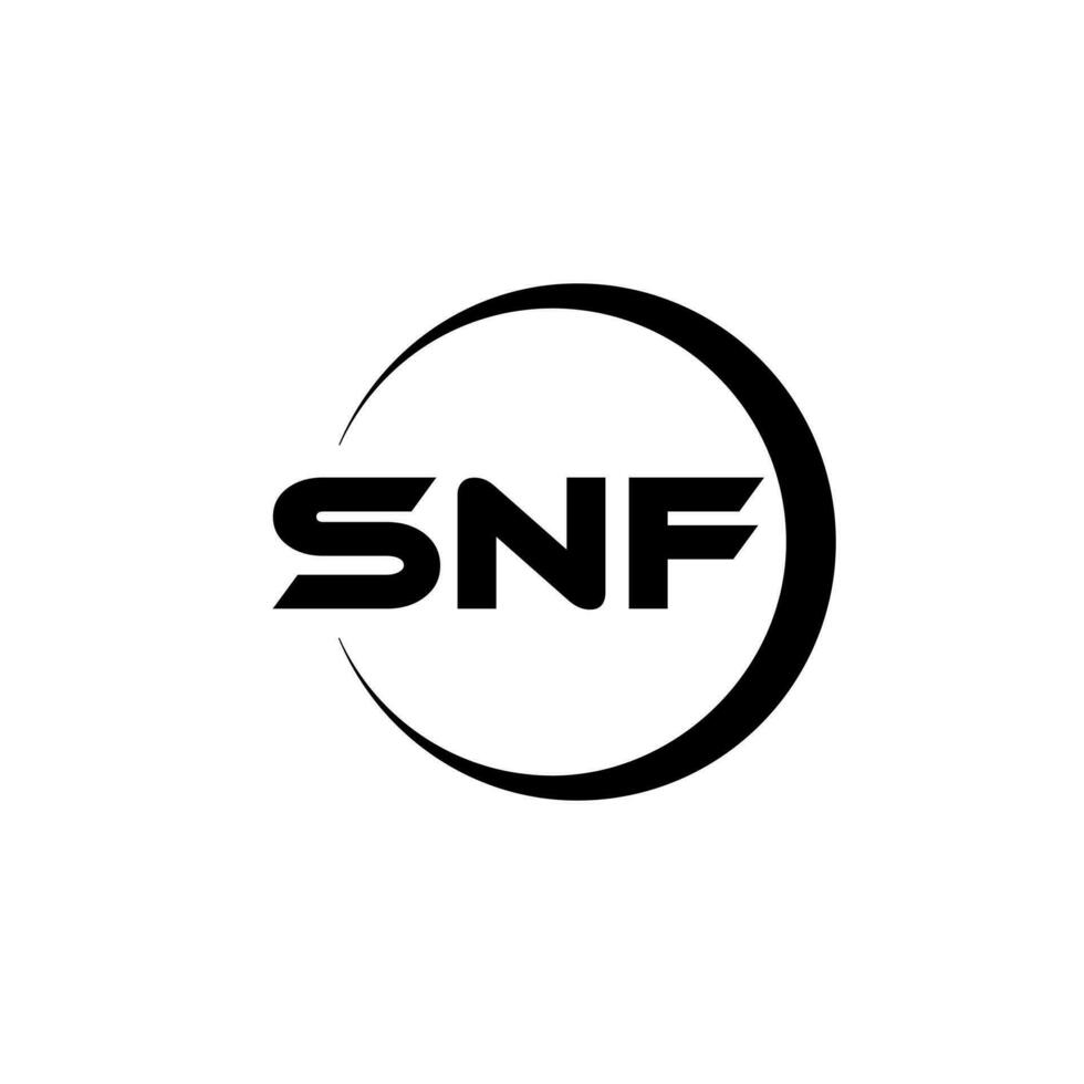 snf-brief-logo-design im illustrator. Vektorlogo, Kalligrafie-Designs für Logo, Poster, Einladung usw. vektor