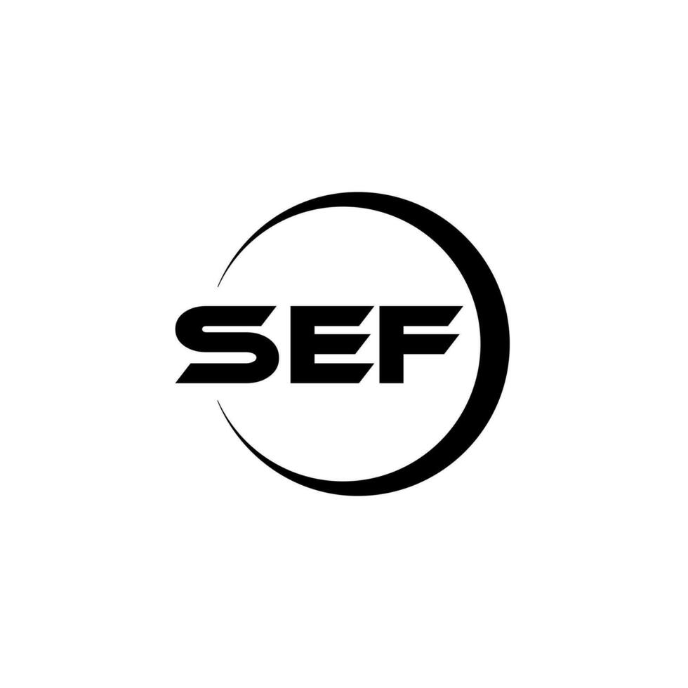 sef brev logotyp design i illustratör. vektor logotyp, kalligrafi mönster för logotyp, affisch, inbjudan, etc.