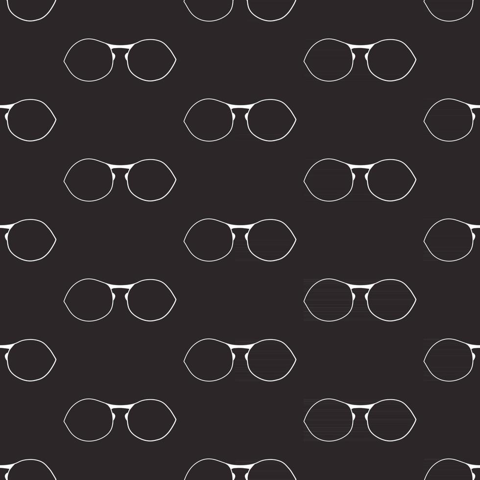 nahtloses Muster mit handgezeichneter Brille vektor