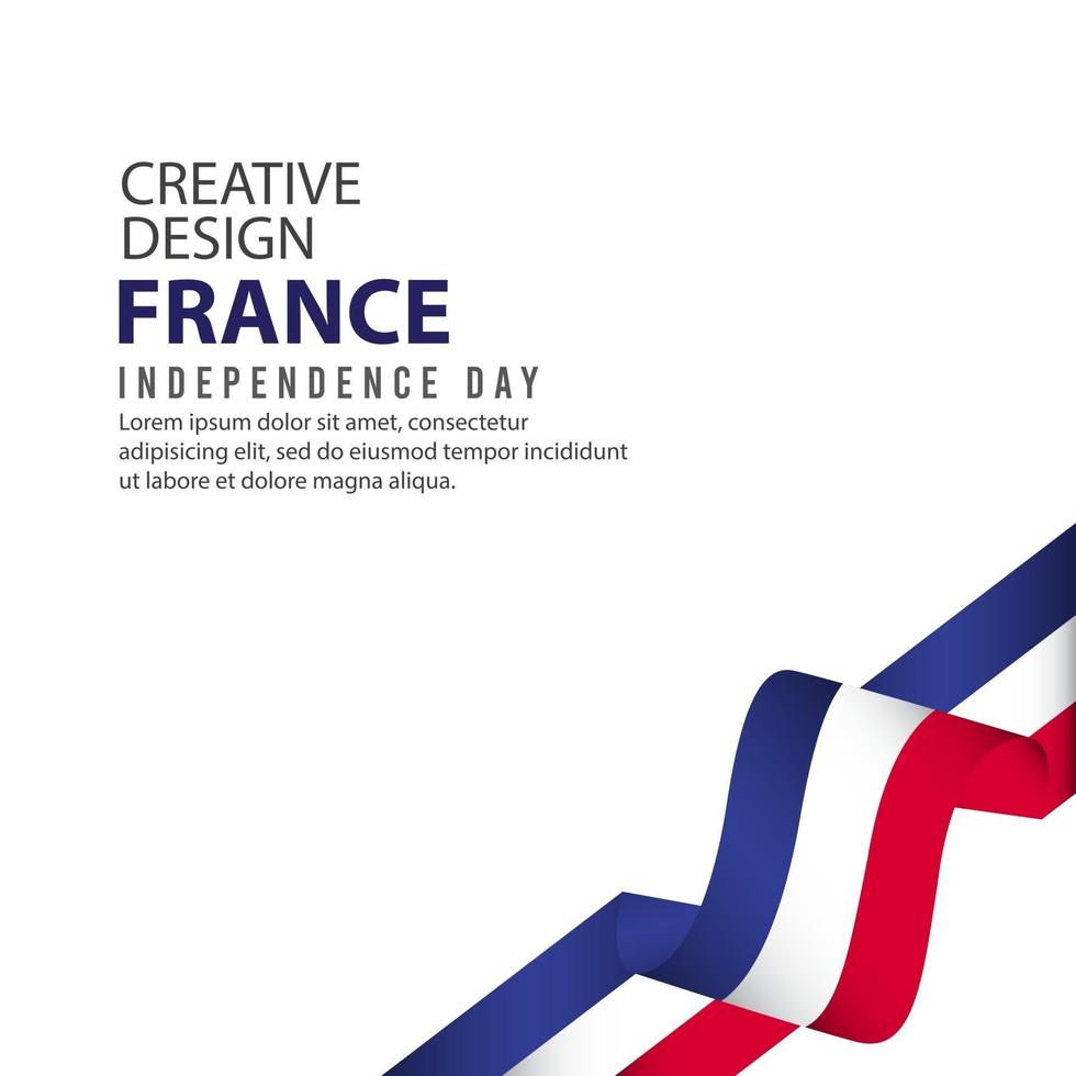 Frankreich unabhängiger Tag Plakat kreative Design Illustration Vektor Vorlage