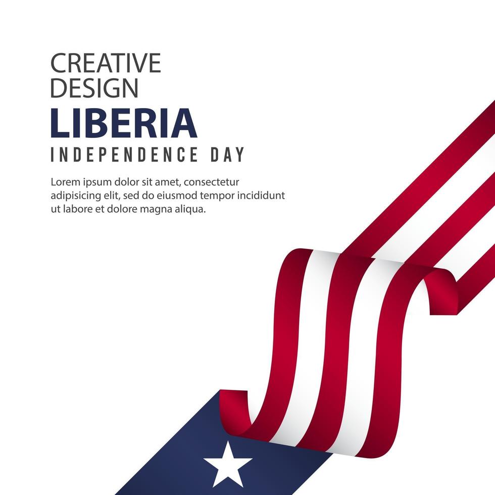 Liberia unabhängiger Tag Plakat kreative Design Illustration Vektor Vorlage