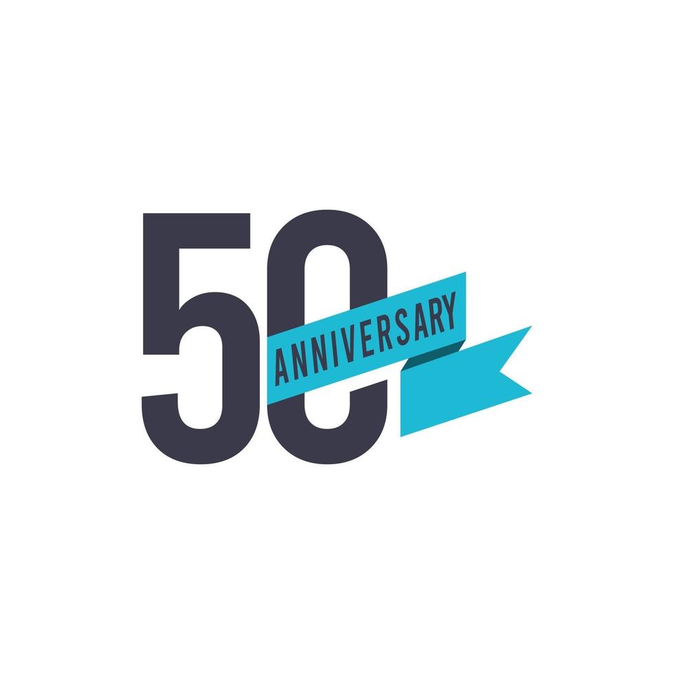 50-årsjubileum för vektorillustration för design för mallmall vektor
