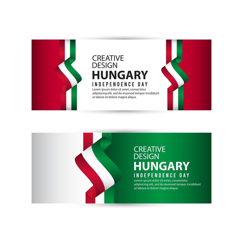 Ungarn Unabhängigkeitstag Feier kreative Design Illustration Vektor Vorlage