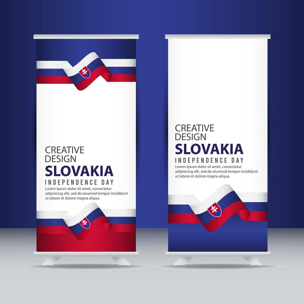 Slovakien självständighetsdagen firande kreativ design illustration vektor mall