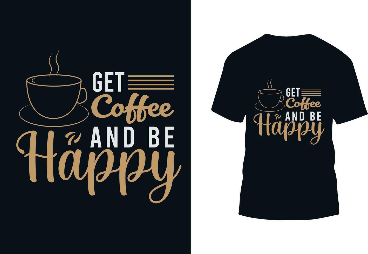 Kaffee-Typografie-T-Shirt-Designvektor vektor