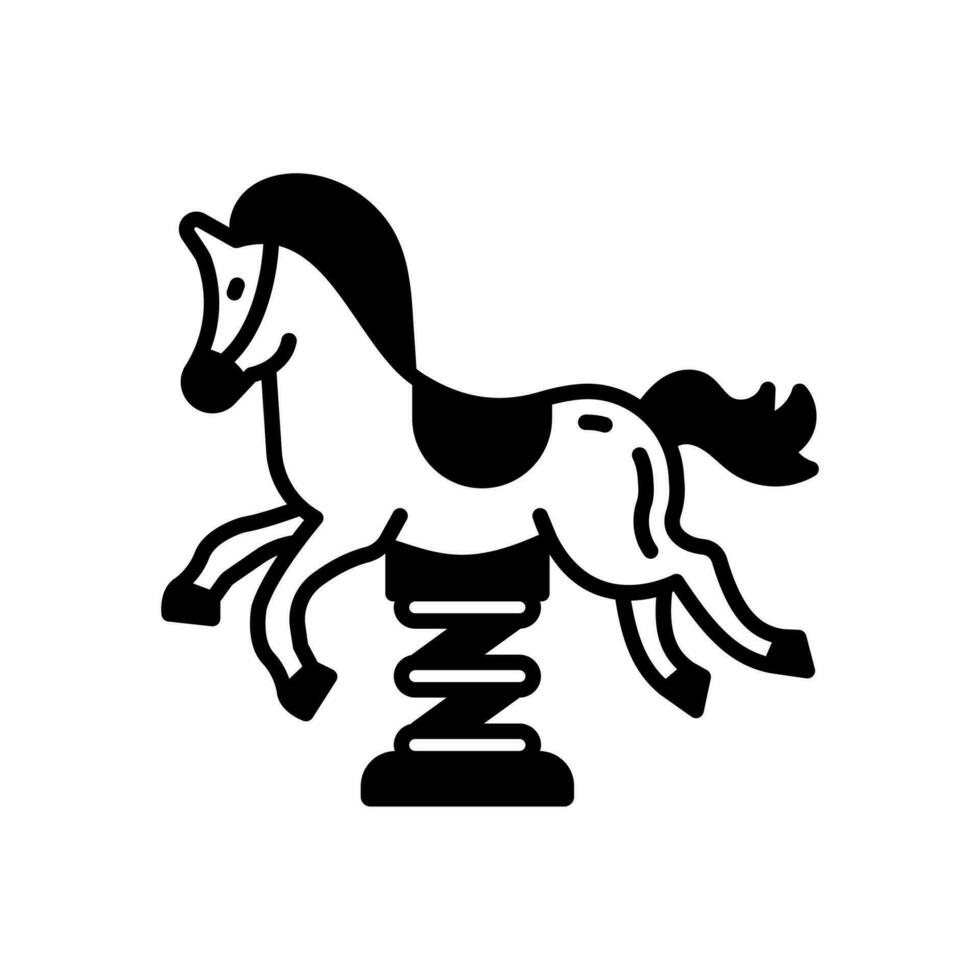 Pferd schwingen Symbol im Vektor. Illustration vektor