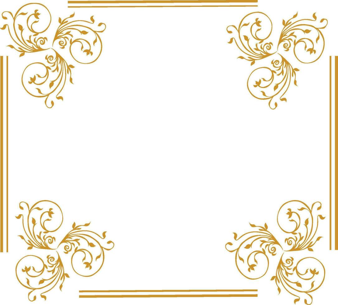 Gold islamisch Hochzeit Rahmen Vektor