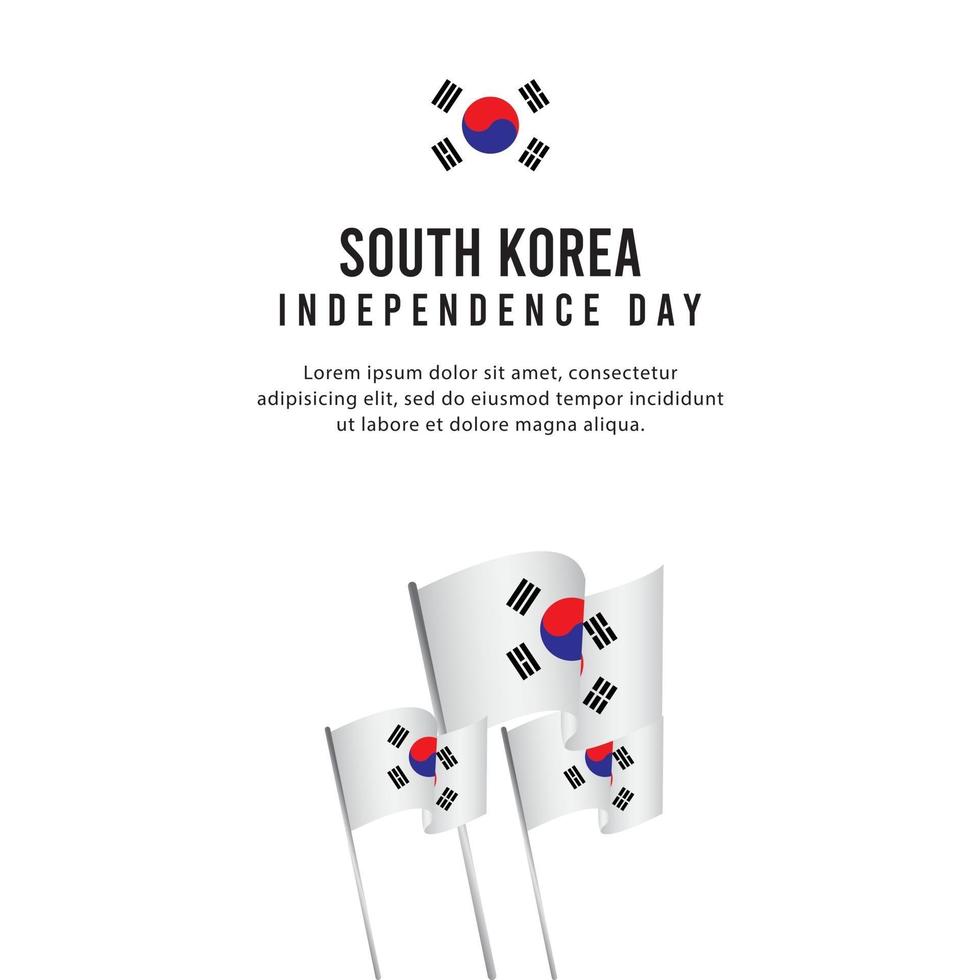 Südkorea-Unabhängigkeitstag-Feier kreative Designillustrations-Vektorschablone vektor