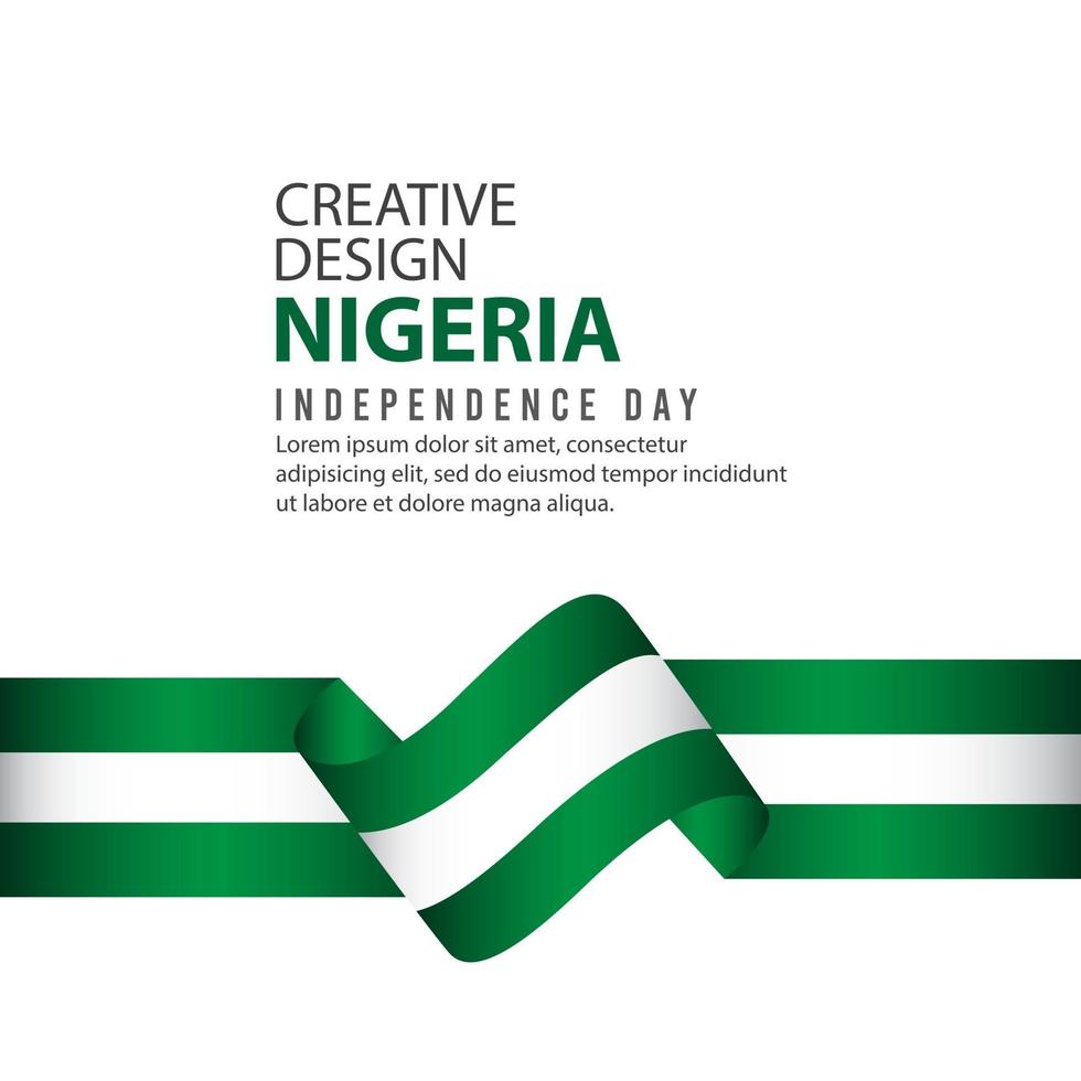 nigeria självständighetsdagen firande kreativ design illustration vektor mall