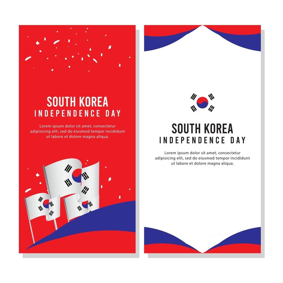 Sydkorea självständighetsdagen firande kreativ design illustration vektor mall