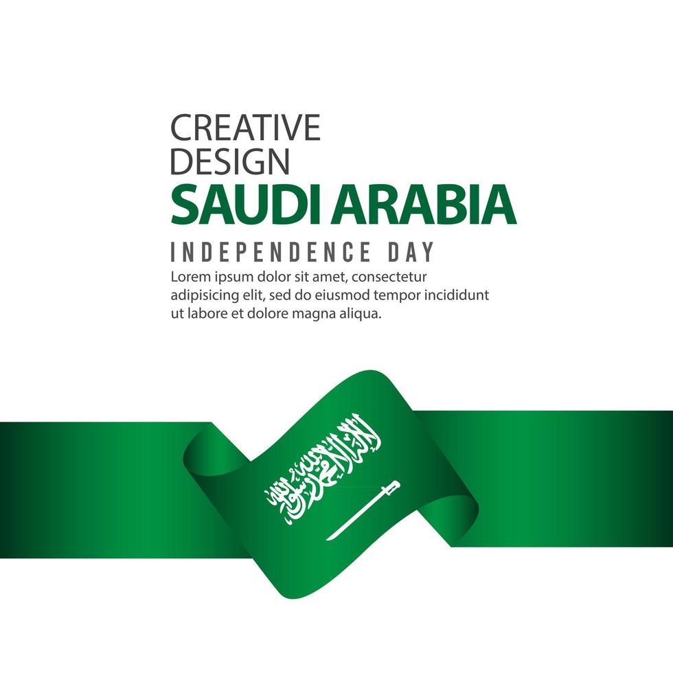 saudi-arabien unabhängigkeitstag feier kreative designillustrationsvektorschablone vektor