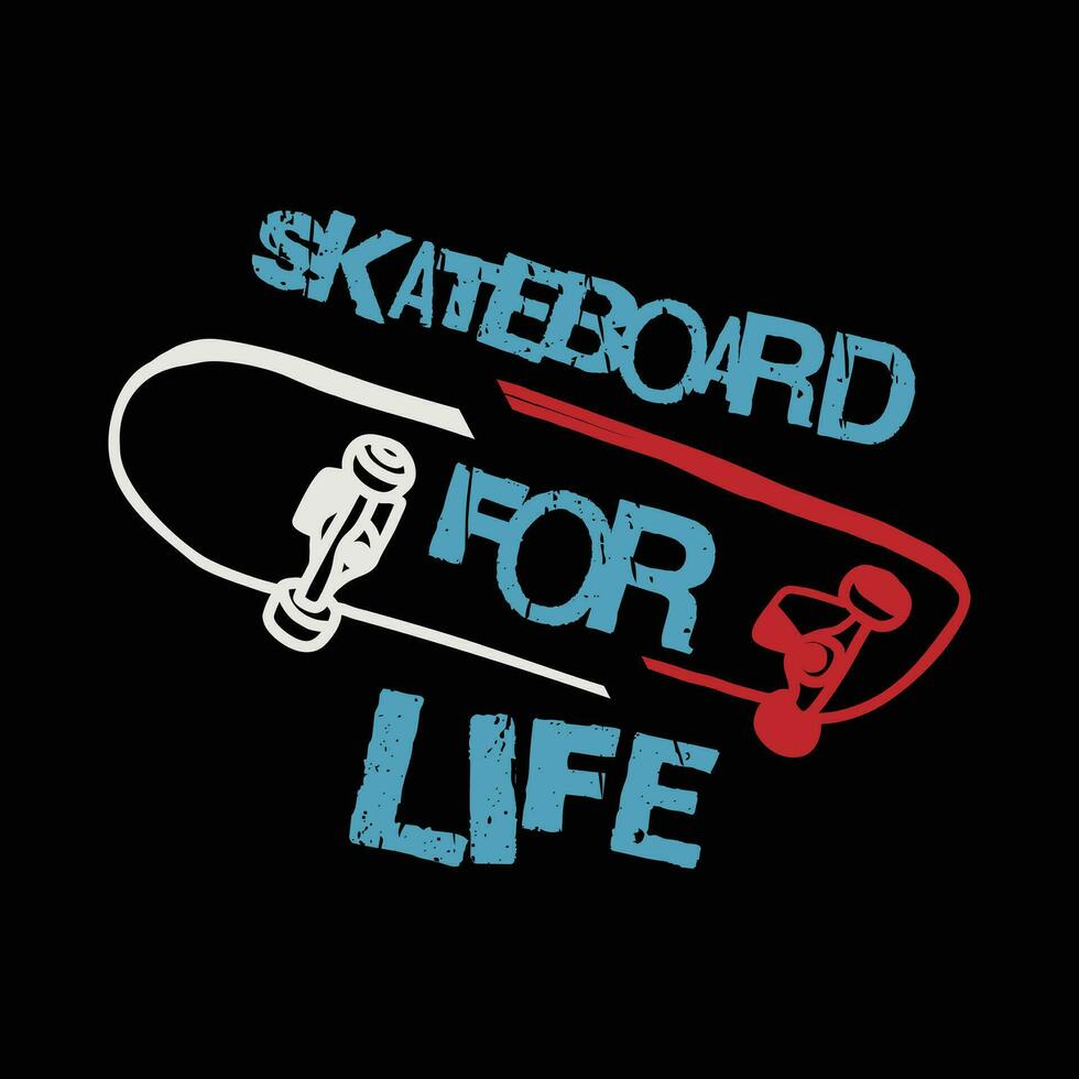 Skateboard Illustration Typografie zum t Shirt, Poster, Logo, Aufkleber, oder bekleidung Merchandi vektor