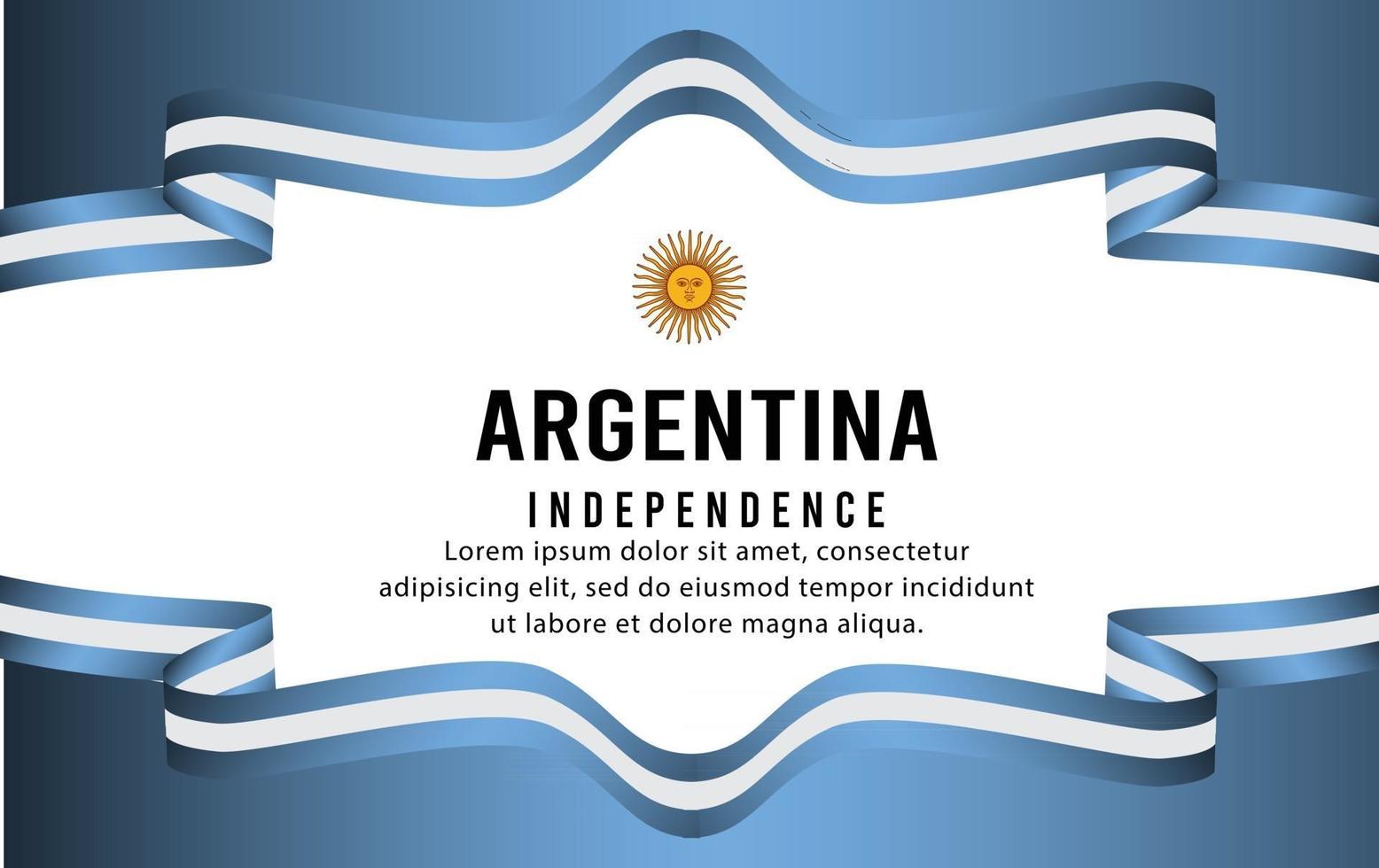 argentinien unabhängiger tag-10 vektor