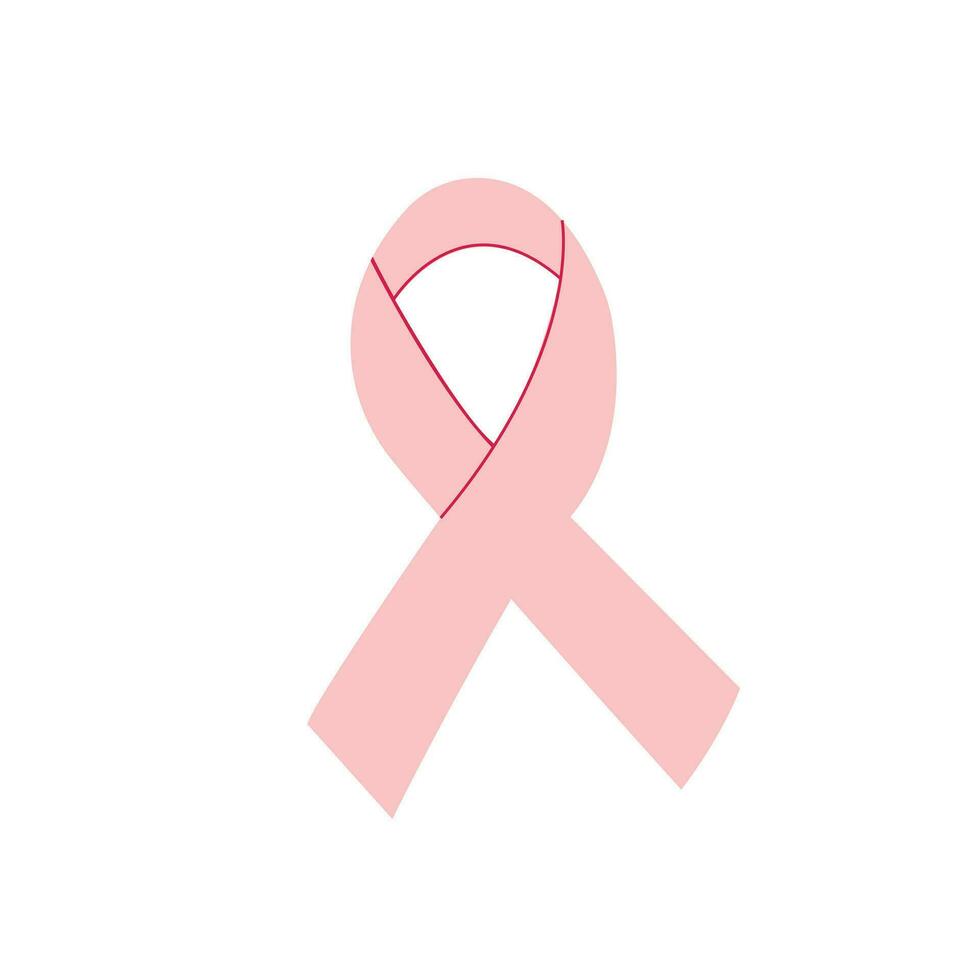 bröst cancer medvetenhet dag rosa band kvinnor symbol. oktober kvinnor Stöd efterlevande symbol. vektor