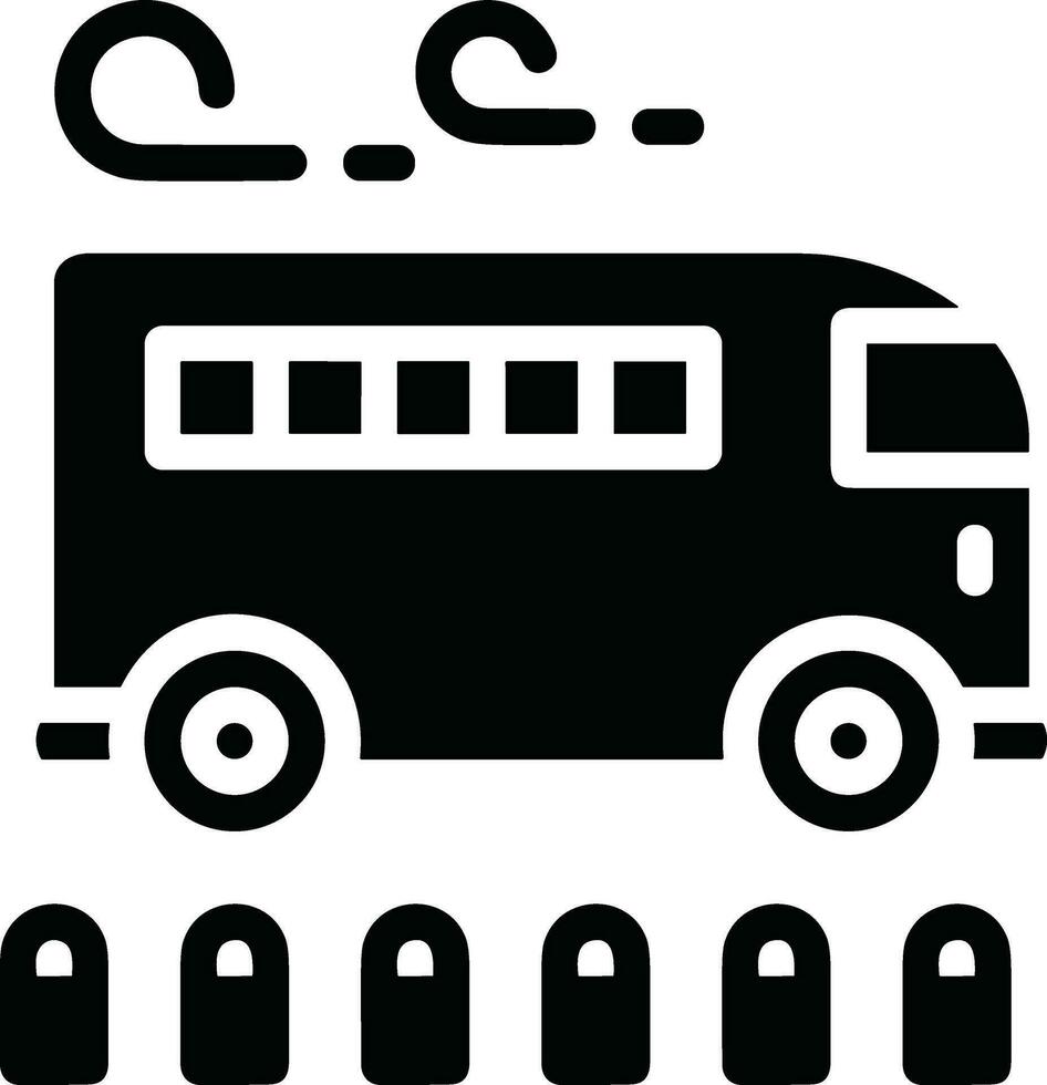 Bus Transport Symbol Symbol Vektor Bild. Illustration von das Silhouette Bus Transport Öffentlichkeit Reise Design Bild. eps 10