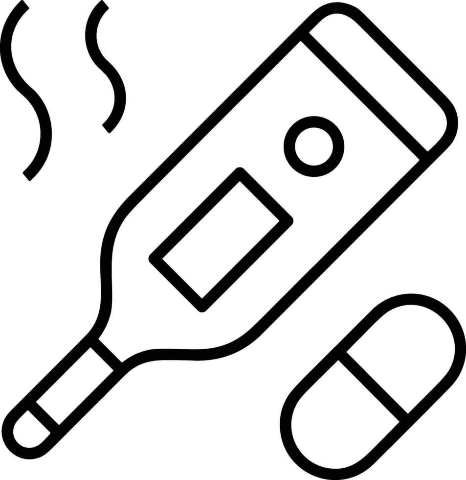 Thermometer Medizin Symbol Symbol Bild Vektor. Illustration von das Temperatur kalt und heiß messen Werkzeug Design Bild.eps 10 vektor